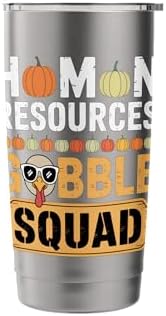 Home Resources Gobble Squad Funny Thanksgiving HR Team Stainless Steel Insulated Tumbler - Image 3