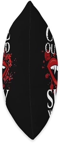 Come Out And Slay With Me Vampire Fangs Halloween Throw Pillow