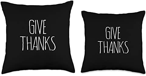 THANKSGIVING GIVE THANKS DECORATIONS WOMEN LADIES MENS KIDS Throw Pillow - Image 3