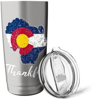 COLORADO State Flag Turkey Thanksgiving Home Celebrations Stainless Steel Insulated Tumbler - Image 5