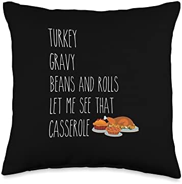 Rae Inspired Dunn Thanksgiving Grateful Funny Turkey Fall Throw Pillow by Unknown
