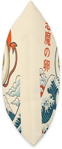 Funny Deviled Egg Great Wave Japanese Art Thanksgiving Food Throw Pillow - Image 2