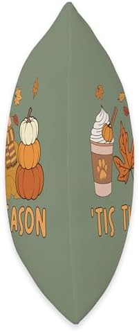 Tis The Season Bulldog Bully Dog Fall Autumn Pumpkin Coffee Throw Pillow - Image 2