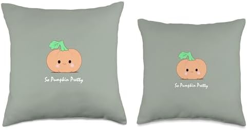 So Pumpkin Pretty Halloween and Thanksgiving Pink Girls Throw Pillow - Image 3