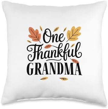 One Thankful GRANDMA Thanksgiving Graphic Throw Pillow by Unknown