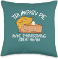 Trumpkin Pie Pumpkin Pie Thanksgiving Gifts For Turkey Day Throw Pillow by Unknown