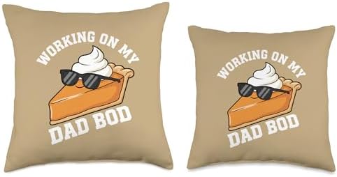 Working On My Dad BOD - Dad Thanksgiving Pregnancy Announce Throw Pillow - Image 3