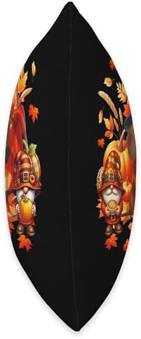 Thanksgiving Dachshund With Gnomes Fall Leaves Pumpkins Throw Pillow - Image 2