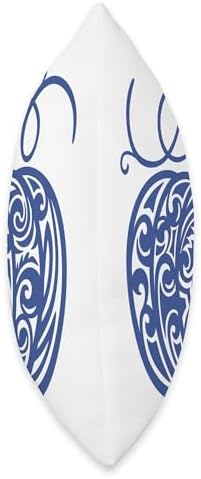 Fall Decorative Blue And White Pumpkin Autumn Thanksgiving Throw Pillow - Image 2