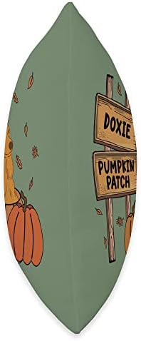 Dachshund Pumpkin Patch Dog Lovers Thanksgiving Halloween Throw Pillow - Image 2