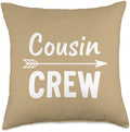 Cousin Crew, Family Matching for Thanksgiving, Reunions Throw Pillow by Unknown