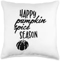 Happy Pumpkin Spice Season Autumn Thanksgiving Throw Pillow by Unknown