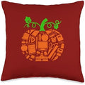 Principal Tools Pumpkin Shape Thanksgiving Autumn Job Team Throw Pillow by Unknown