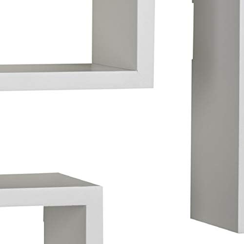 MELANNCO Floating Square Cube Shelves, for Bedroom, Living Room, Bathroom, Kitchen, Nursery, White (Pack of 12)