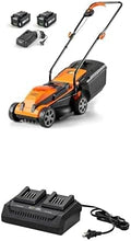 Bundle of LawnMaster CLM2413A Cordless 13-Inch Lawn Mower 24V Max with 2X4.0Ah Battery and a Charger + Dual Channel Battery Charger 24LFC15-ETL Suit for LawnMaster 24V / 48V Cordless Machine