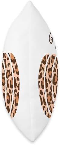 halloween pumpkin shirt women leopard graphic tee Pumpkin Leopard Print Cheetah Fall Graphic Thanksgiving Throw Pillow, 18x18, Multicolor - Image 2
