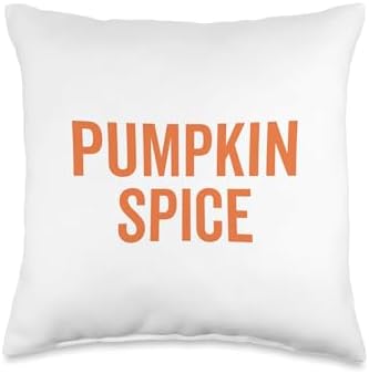 Pumpkin Spice Funny Halloween Fall Autumn Thanksgiving Throw Pillow by Unknown