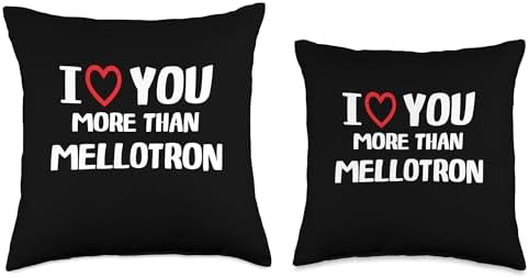 I heart You More than Mellotron Thanksgiving I Love You More Than Mellotron Shirt Funny Women Christmas Throw Pillow, 18x18, Multicolor - Image 3