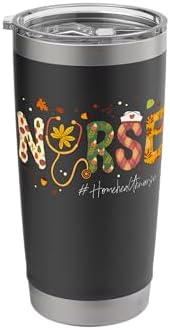 Thankful Thanksgiving Home Health Nurse Life Men Women Stainless Steel Insulated Tumbler by Unknown