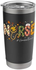 Thankful Thanksgiving Home Health Nurse Life Men Women Stainless Steel Insulated Tumbler by Unknown