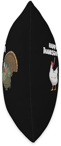 Happy Thanksgiving Chicken Funny Vulgar Thanksgiving Throw Pillow - Image 2