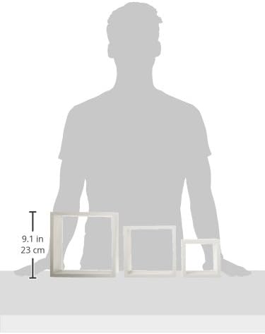 MELANNCO Floating Square Cube Shelves, for Bedroom, Living Room, Bathroom, Kitchen, Nursery, White (Pack of 12)