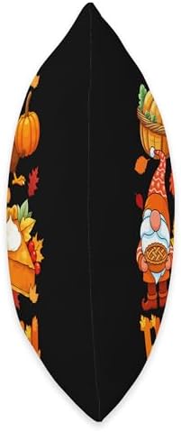 Thankful Thanksgiving Autumn Gnome Pumpkin Pie Turkey Throw Pillow - Image 2