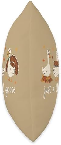 Goose Just A Thankful Goose, Silly Thanksgiving Fall Goose Throw Pillow - Image 2