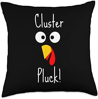 Thanksgiving T-shirt & Hoodie Co. Turkey Face Thanksgiving Halloween Costume Adult Throw Pillow, 18x18, Multicolor by Unknown