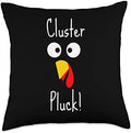 Thanksgiving T-shirt & Hoodie Co. Turkey Face Thanksgiving Halloween Costume Adult Throw Pillow, 18x18, Multicolor by Unknown