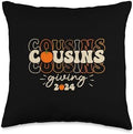 Cousins Giving 2024 Matching Group Cousins Thanksgiving Throw Pillow by Unknown