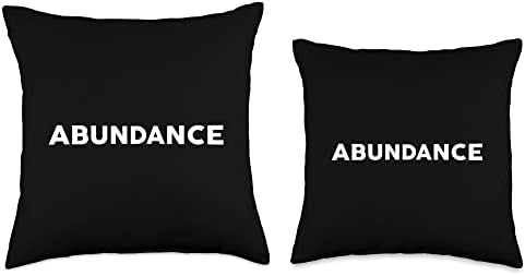 Shirt That Says ABUNDANCE T-Shirt Simple Thanksgiving Throw Pillow - Image 3