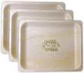 Perfect Stix - 10" Wood Plate "Gobble Til You Wobble" - 10" Disposable Wooden Plates with Thanksgiving Theme Print"Gobble Til You Wobble"- Pack of 25ct, Gobble Plates by PerfectStixLLC