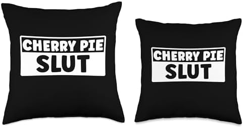 Funny Cherry Pie Slut Thanksgiving Men Women Cherry Pie Throw Pillow - Image 3