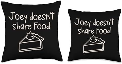 Joey Doesn't Share Food Chocolate Pie Thanksgiving Funny Throw Pillow - Image 3