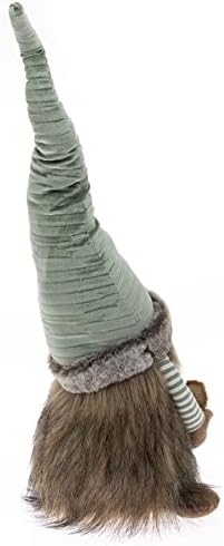 Boston International Fall Autumn Thanksgiving Winter Christmas Tabletop Gnome Decoration, 24-Inches, Green Axel - Image 2