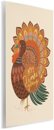 Stupell Industries Happy Thanksgiving Festive Orange Wild Turkey Patterned - Image 2