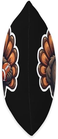 Football Turkey Thanksgiving Player Fan Vintage Coach Kids Throw Pillow - Image 2