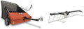 Bundle of Agri-Fab 44-Inch Tow-Behind Lawn Sweeper, 25 cu. ft Hopper Bag Capacity; Adjustable Brush Height and Dump from Seat Handle + Agri-Fab 42 Inch Universal Front Mount Lawn Dethatcher