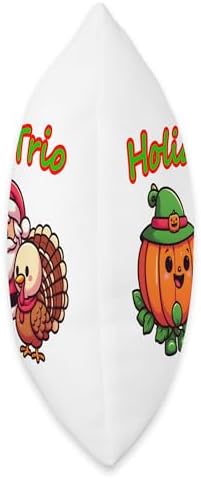 halloween christmas thanksgiving holiday trio Throw Pillow - Image 2