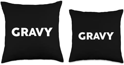 Shirt that Says Gravy T-Shirt Simple Thanksgiving Throw Pillow - Image 3