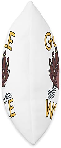 Gobble Till You Wobble Cute Thanksgiving Turkey Gift Throw Pillow - Image 2