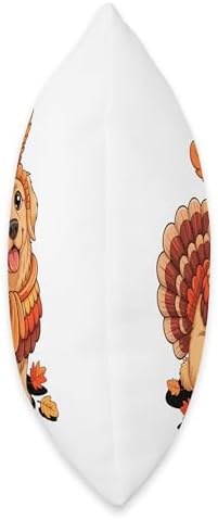Thanksgiving Turkey Golden Retriever GR Goldie Throw Pillow - Image 2