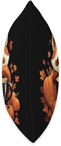 Red Panda Autumn Thanksgiving Halloween Kawaii Red Panda Pumpkin Spice Latte Fall Thanksgiving Halloween Throw Pillow, 18x18, Multicolor - Image 2