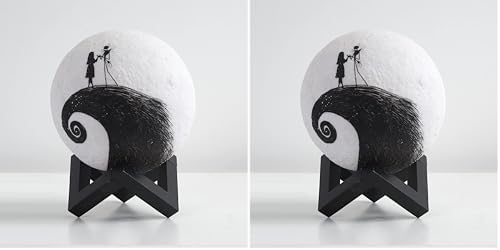 Idea Nuova The Nightmare Before Christmas Spiral Hill LED Mood Light, Color Changing Decorative Lamp Featuring Jack Skellington,Battery Operated Tabletop Light (Pack of 2)