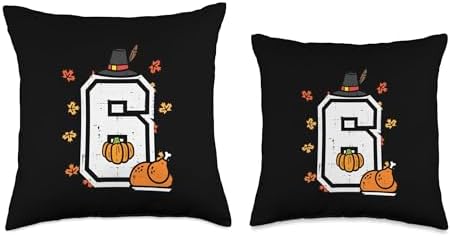 Number 6 Thanksgiving 6 7 Matching 67 Meme Men Women Kids Throw Pillow - Image 3