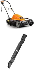 LawnMaster Electric Lawn Mower 12AMP 19-Inch ME1218X.01 + RMB1018X Replacement Mower Blade Stainless Steel 18-Inch for ME1218X