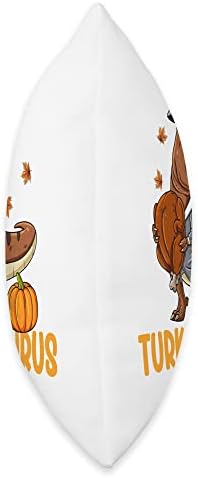Dinosaur Thanksgiving Boys Turkey Saurus T rex Kids Boys Throw Pillow - Image 2