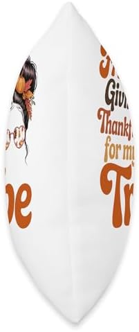 Family Thanksgiving 2025 Thankful for My Tribe Fall Autumn Throw Pillow - Image 2
