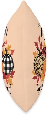 Thanksgiving Autumn Fall Pumpkin Thankful Grateful Blessed Throw Pillow - Image 2